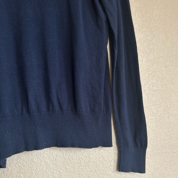 Blue with Red Stripes Cardigan Sweater, Size M - Picture 4 of 10